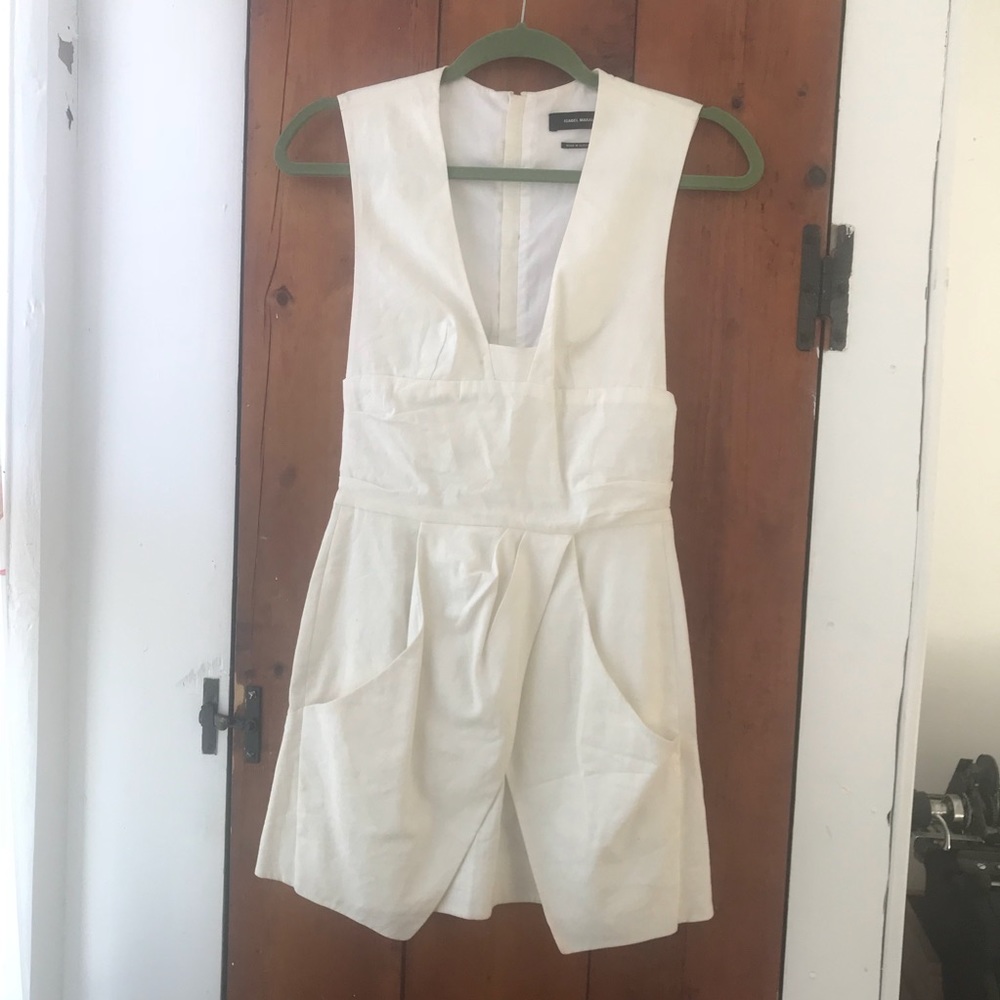 White Isabel Marant Sleeveless Mini Dress